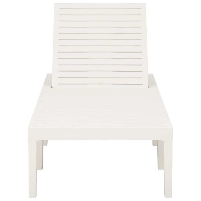 vidaXL Sun Lounger in White