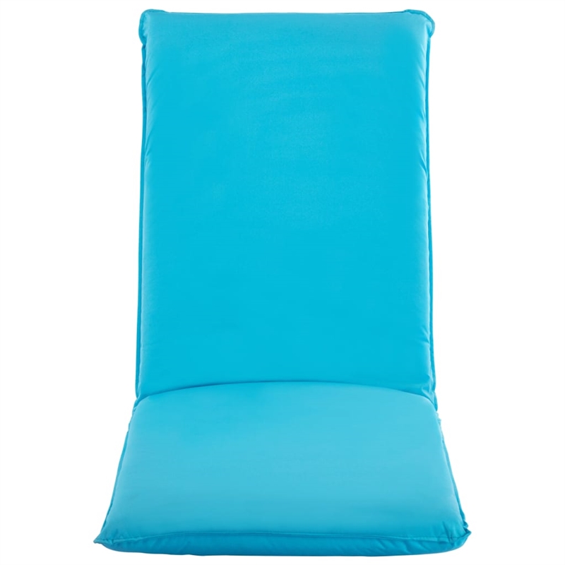 vidaXL Foldable Steel Sun Lounger in Blue