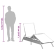 vidaXL PE Rattan Patio Sun Lounger w/ Adjustable Footrests in Brown