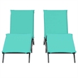 vidaXL Pation Sun Lounger in Black/Blue