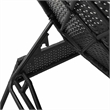 vidaXL Pation Sun Lounger in Black/Blue
