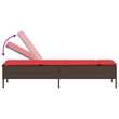 vidaXL Patio Sun Lounger in Brown