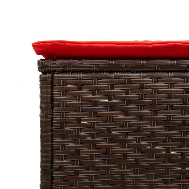 vidaXL Patio Sun Lounger in Brown