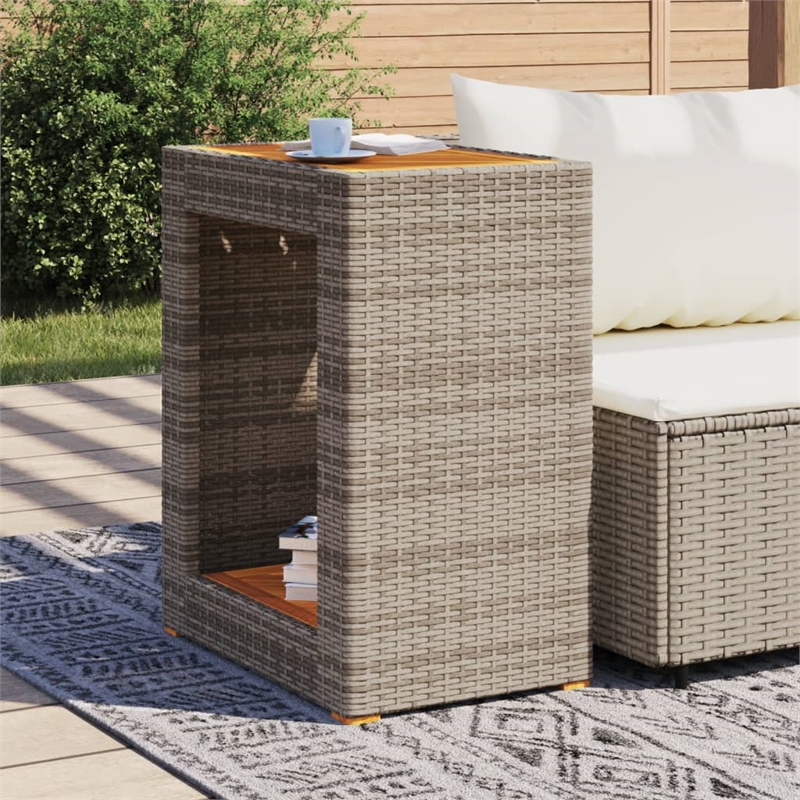 vidaXL Garden Side Table in Beige and Brown