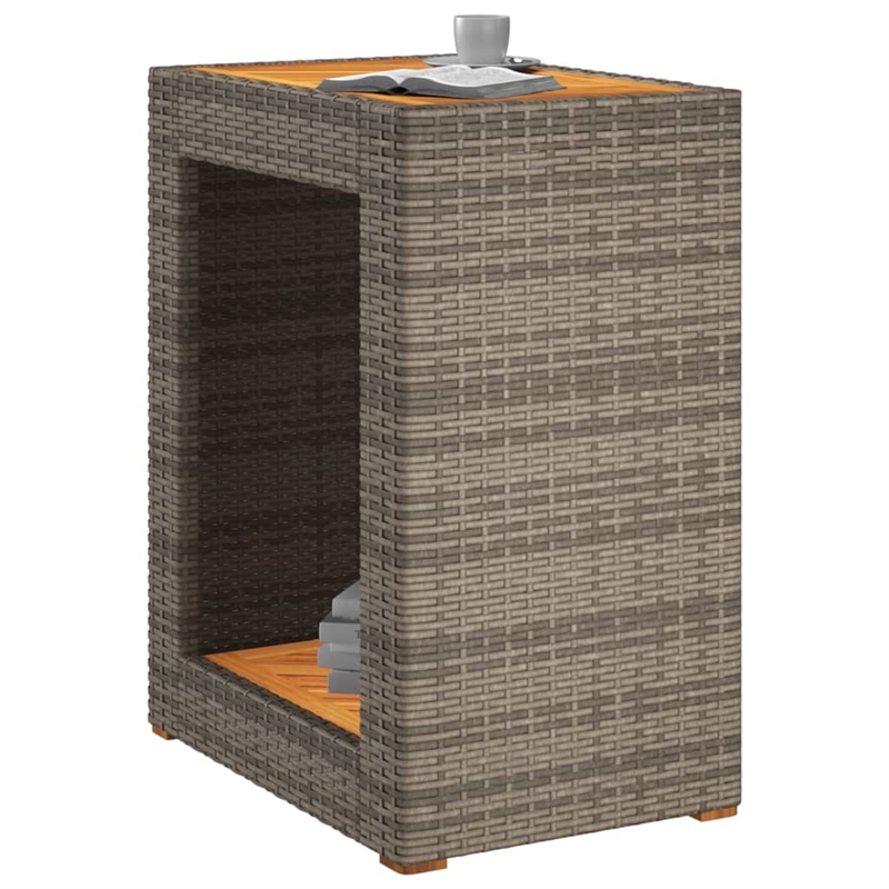 vidaXL Garden Side Table in Beige and Brown