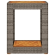 vidaXL Garden Side Table in Beige and Brown