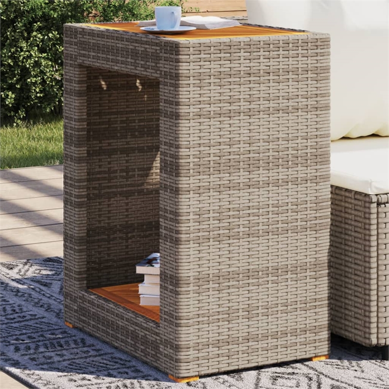 vidaXL Garden Side Table in Beige and Brown