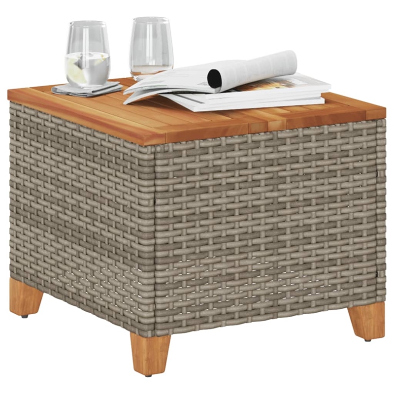 vidaXL Garden Coffee Table in Gray and Brown