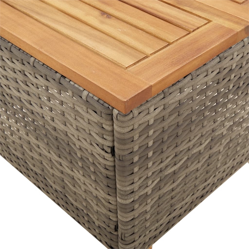 vidaXL Garden Coffee Table in Gray and Brown
