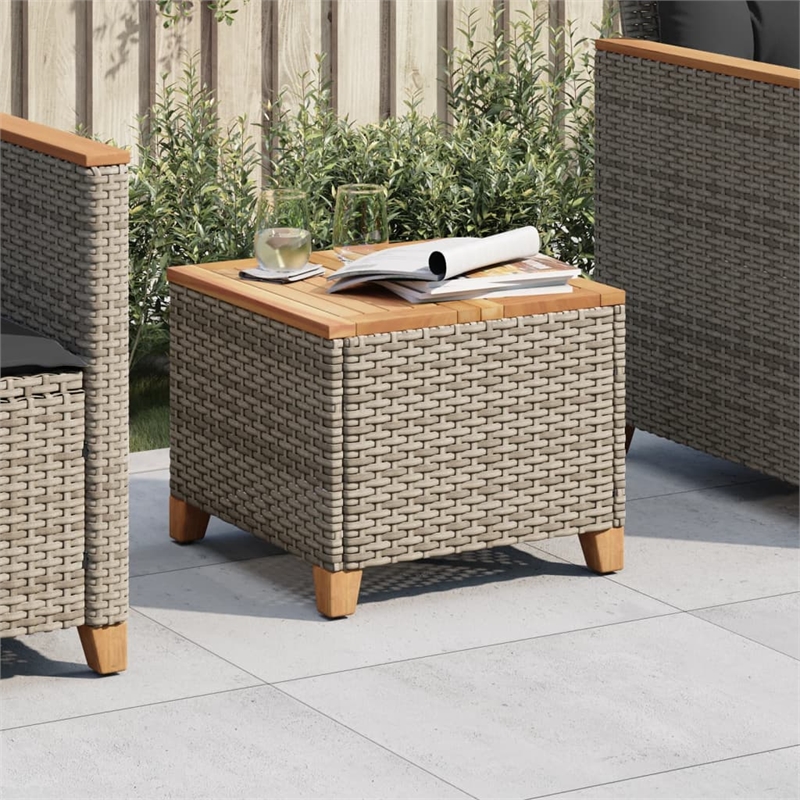 vidaXL Garden Coffee Table in Gray and Brown