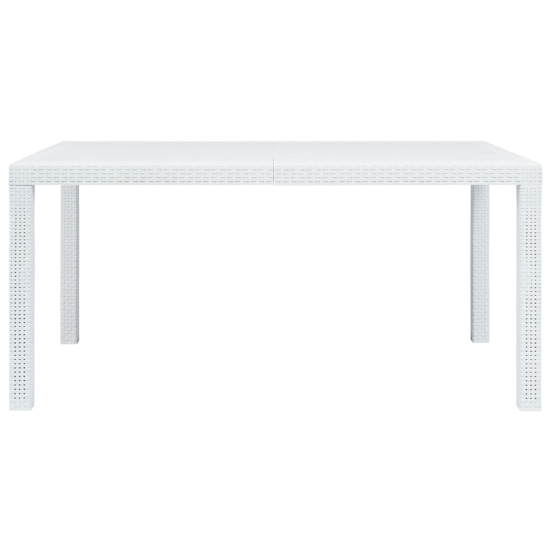 vidaXL Plastic Garden Dining Table in White