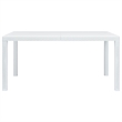 vidaXL Plastic Garden Dining Table in White