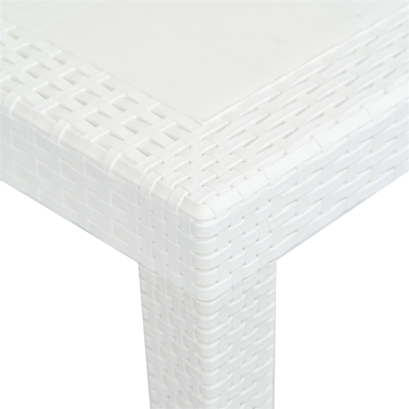 vidaXL Plastic Garden Dining Table in White