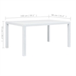 vidaXL Plastic Garden Dining Table in White