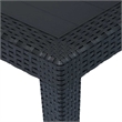 vidaXL Plastic Garden Dining Table in Anthracite/Gray