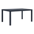 vidaXL Plastic Garden Dining Table in Anthracite/Gray