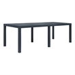vidaXL Plastic Garden Dining Table in Anthracite/Gray