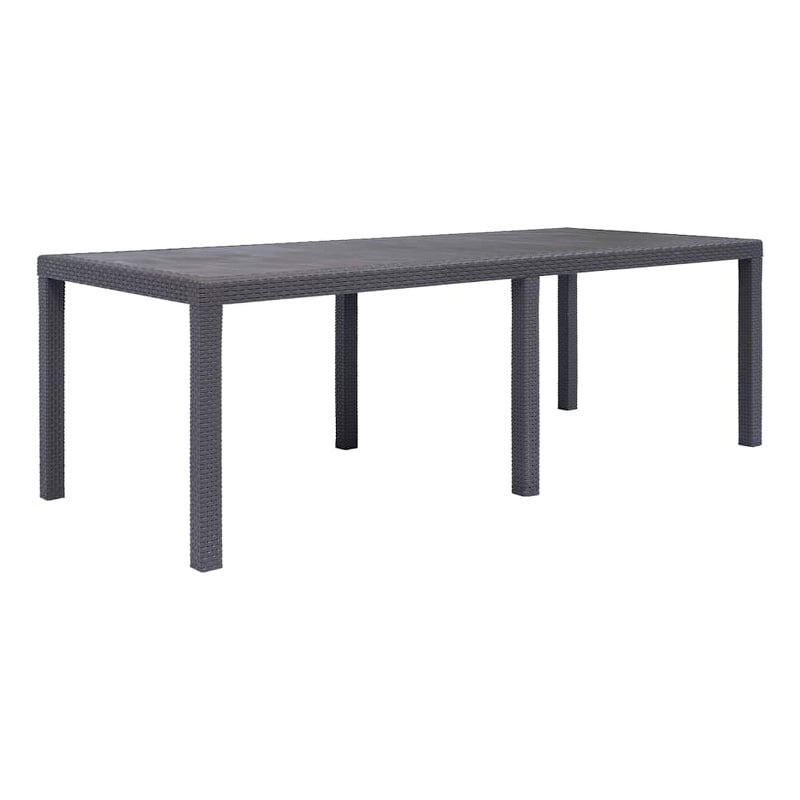 vidaXL Plastic Garden Dining Table in Brown