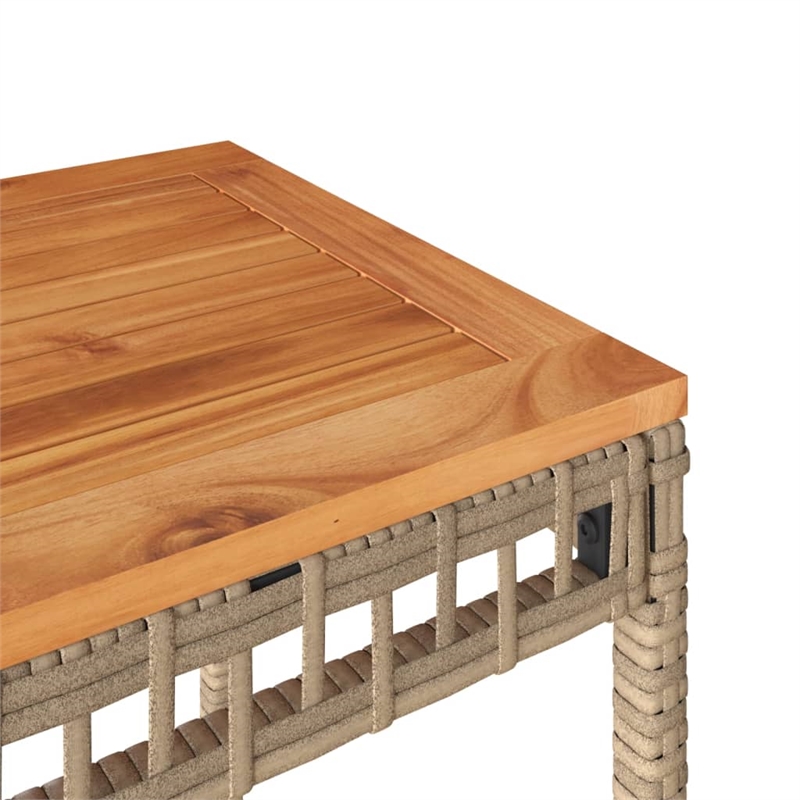 vidaXL Garden Coffee Table in a Mix of Beige and Brown