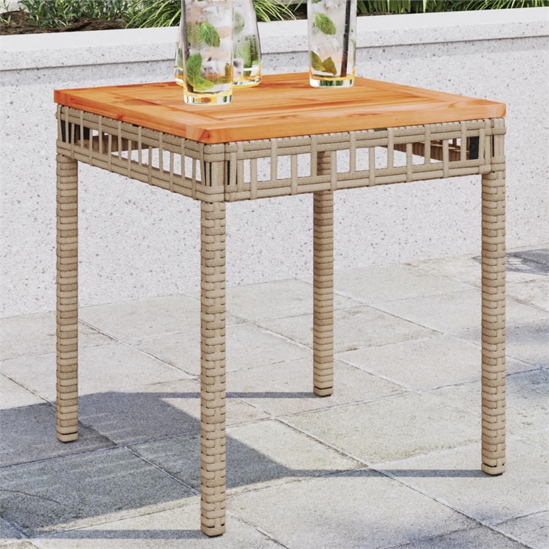 vidaXL Garden Coffee Table in a Mix of Beige and Brown