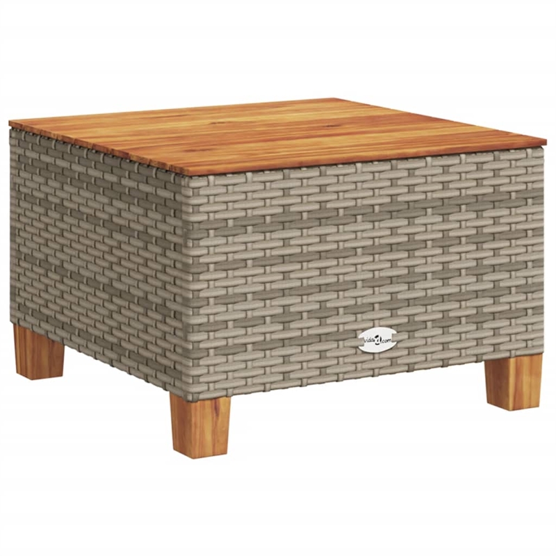 vidaXL Garden Coffee Table in Gray and Brown