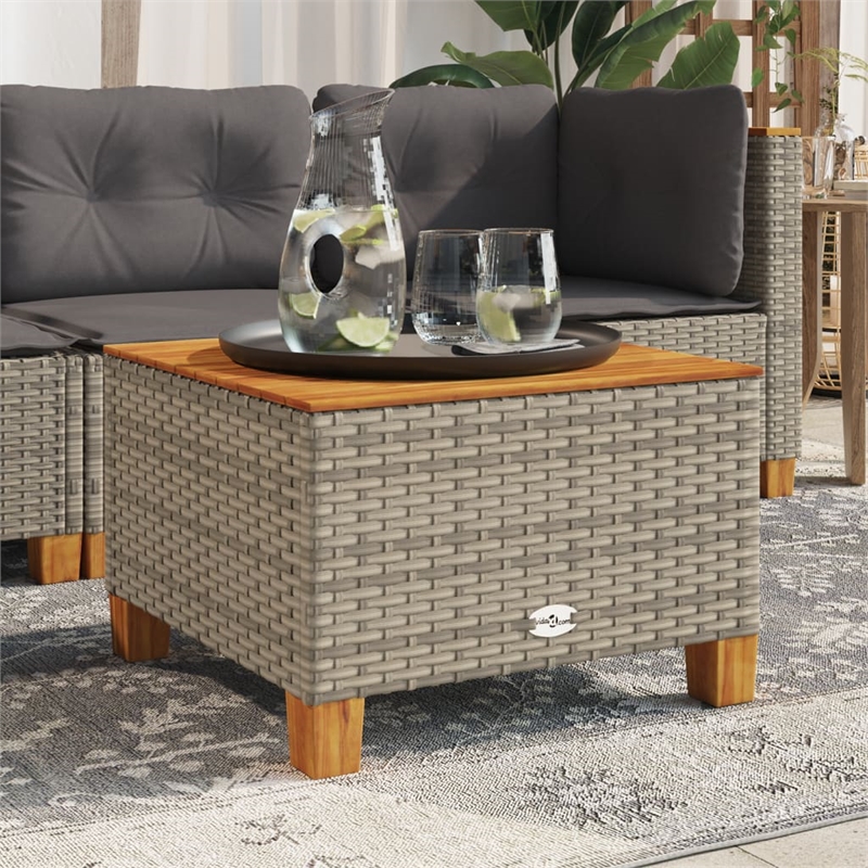 vidaXL Garden Coffee Table in Gray and Brown