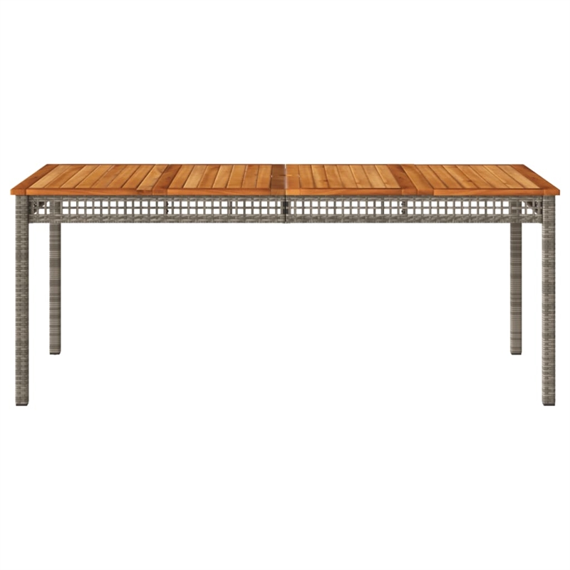 vidaXL Garden Dining Table in Gray and Brown