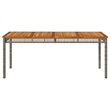 vidaXL Garden Dining Table in Gray and Brown