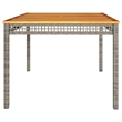 vidaXL Garden Dining Table in Gray and Brown