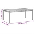 vidaXL Garden Dining Table in Gray and Brown
