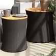 vidaXL Garden Side Table in Black and Brown