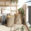 vidaXL Garden Side Table in Beige and Brown