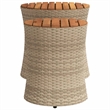 vidaXL Garden Side Table in Beige and Brown