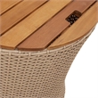 vidaXL Garden Side Table in Beige and Brown