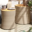 vidaXL Garden Side Table in Beige and Brown