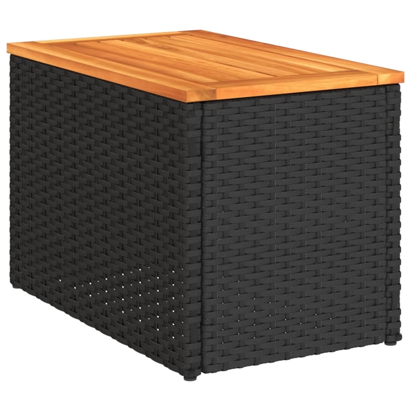 vidaXL Garden Side Table in Black and Brown