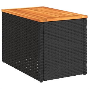 vidaXL Garden Side Table in Black and Brown