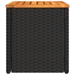 vidaXL Garden Side Table in Black and Brown