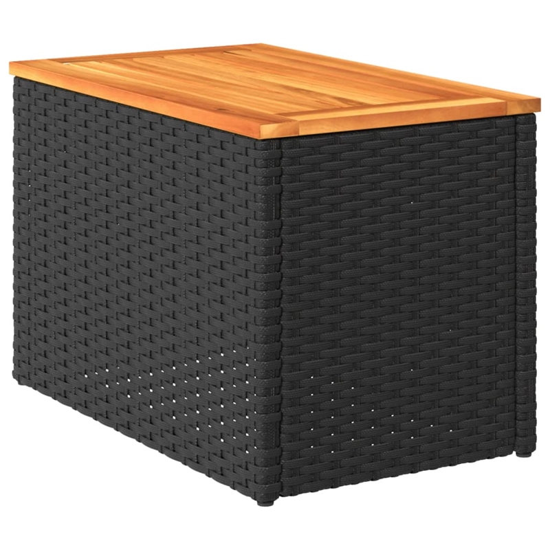vidaXL Garden Side Table in Black and Brown