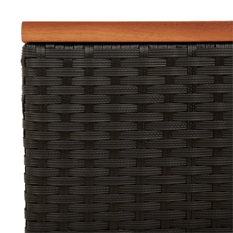vidaXL Garden Side Table in Black and Brown