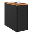 vidaXL Garden Side Table in Black and Brown