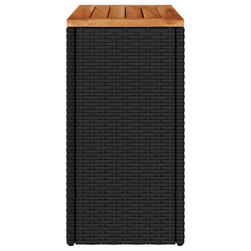vidaXL Garden Side Table in Black and Brown