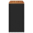 vidaXL Garden Side Table in Black and Brown