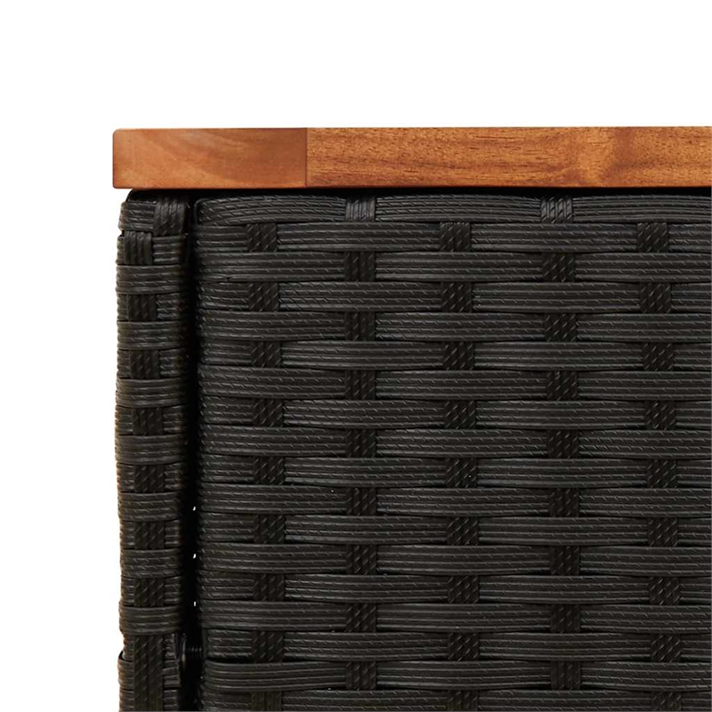vidaXL Garden Side Table in Black and Brown