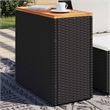 vidaXL Garden Side Table in Black and Brown