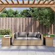 vidaXL Garden Side Table in Beige and Brown