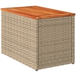 vidaXL Garden Side Table in Beige and Brown