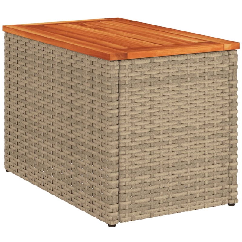 vidaXL Garden Side Table in Beige and Brown