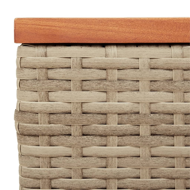 vidaXL Garden Side Table in Beige and Brown