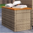 vidaXL Garden Side Table in Beige and Brown